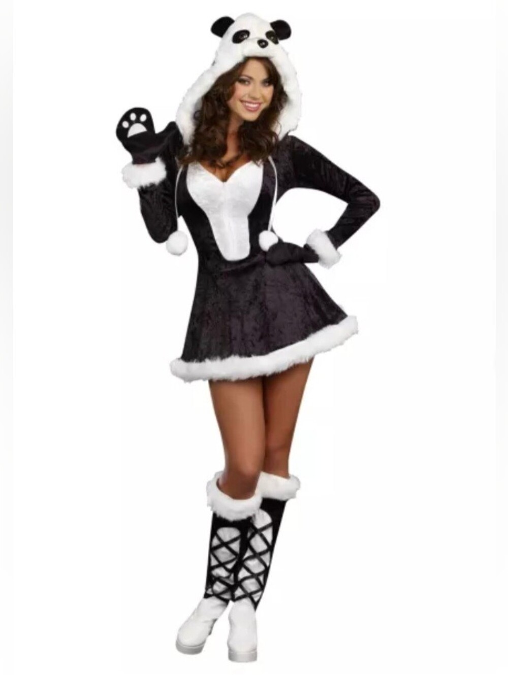 Spirit Halloween Adult Panda Bear Baby Costume Size Small